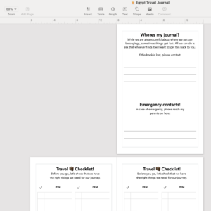 KDP Apple Pages Template for Creating Books like our Egypt Activity and Travel Book